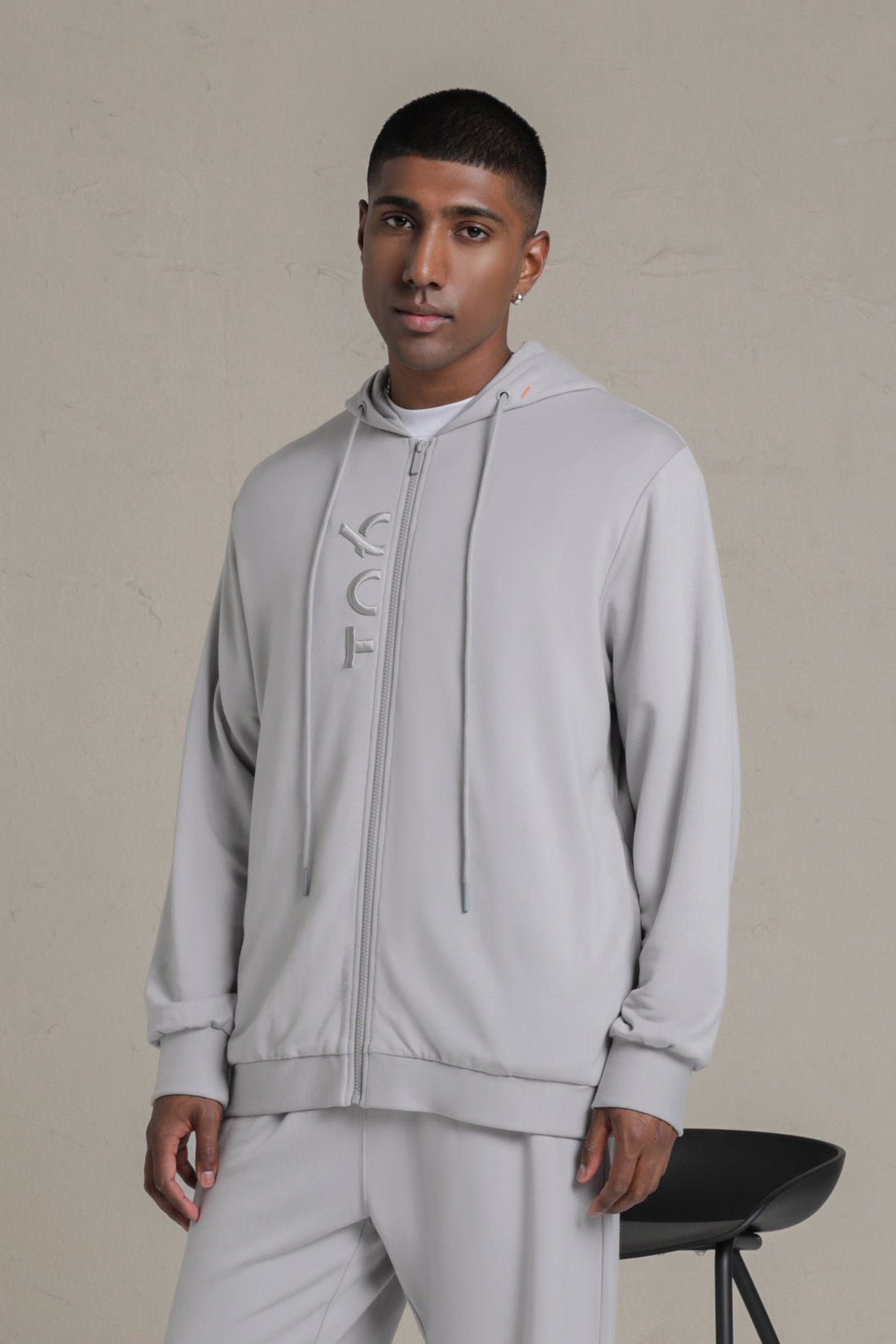 DANTE EMBROIDERED ZIP UP HOODIE